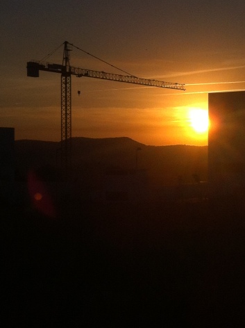 Sunrise crane